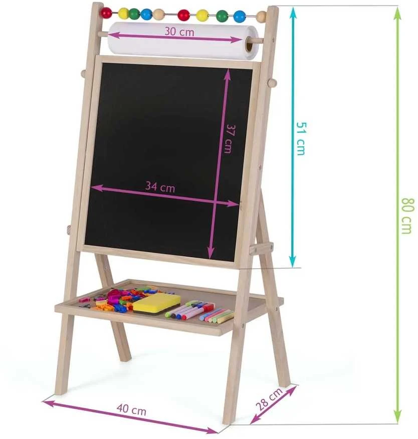 „Ricokids“ magnetinė kreidinė lenta, besisukanti