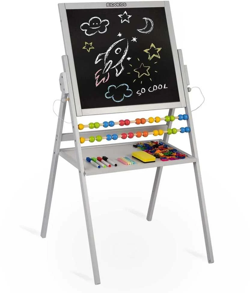 Ricokids magnetinė kreidinė lenta, besisukanti - pilka