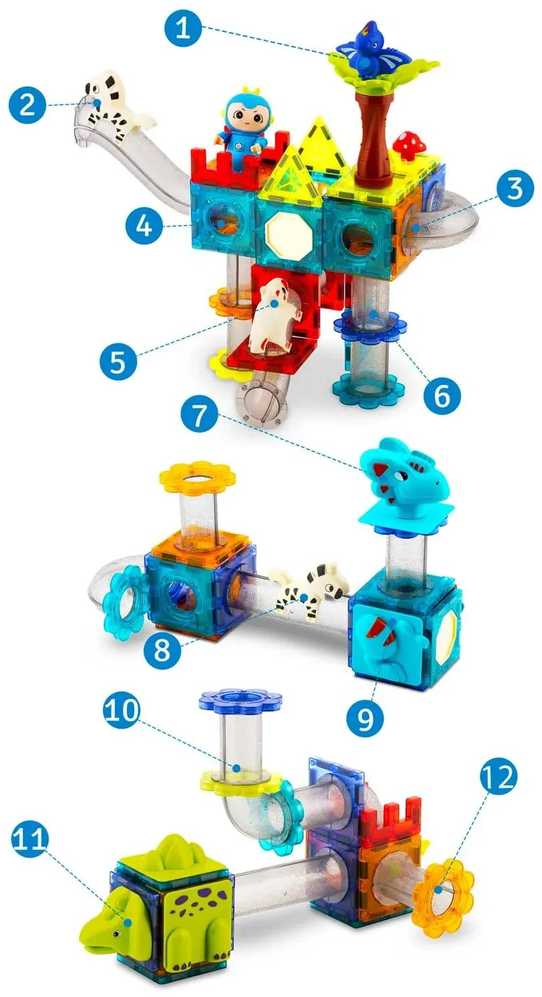 Ricokids RK-757 magnetiniai kaladėlės „Dinozaurų rojus“