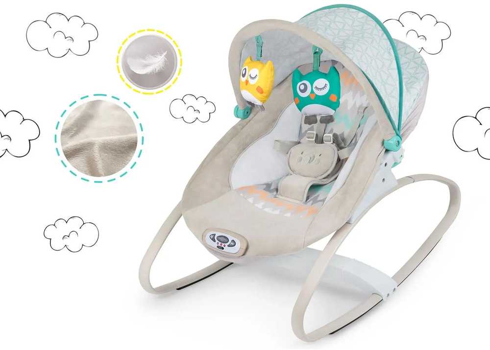 Ricokids šokinėjimo lovelė su vibracija ir muzika - pilka
