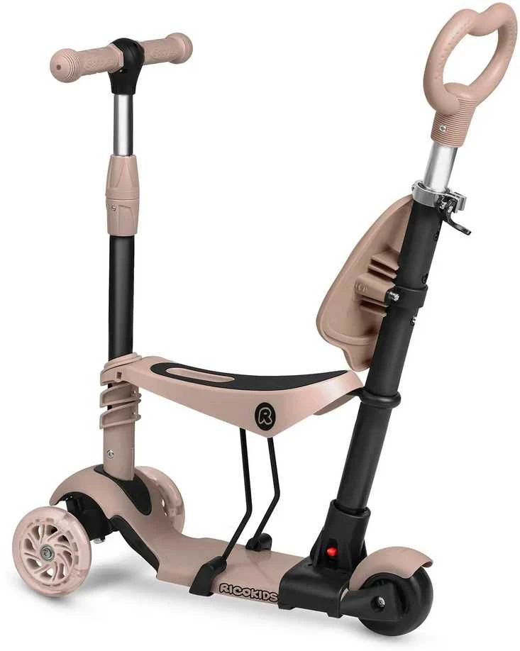 „Ricokids Todi“ triratis paspirtukas – smėlio spalvos