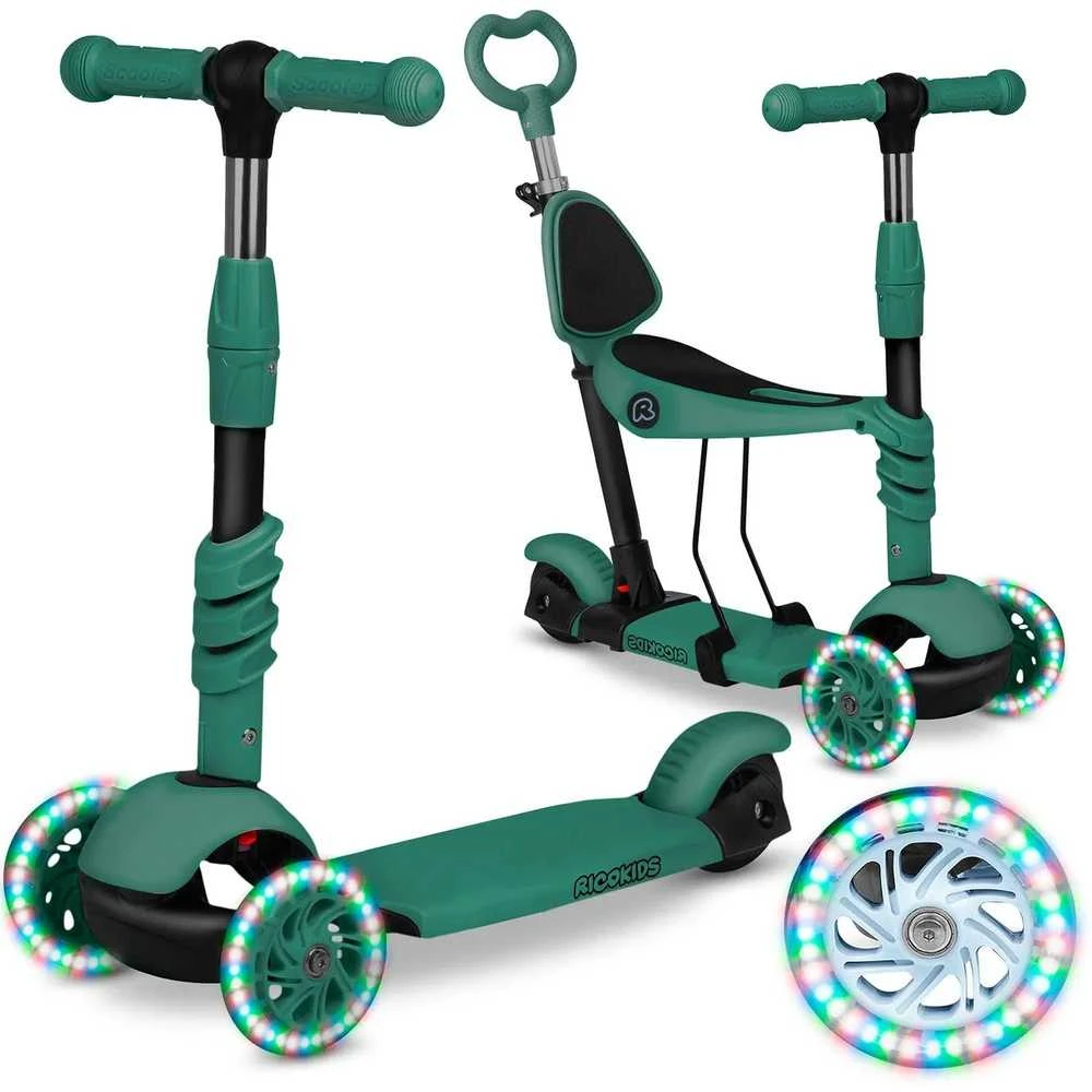 „Ricokids Todi“ triratis paspirtukas – žalias