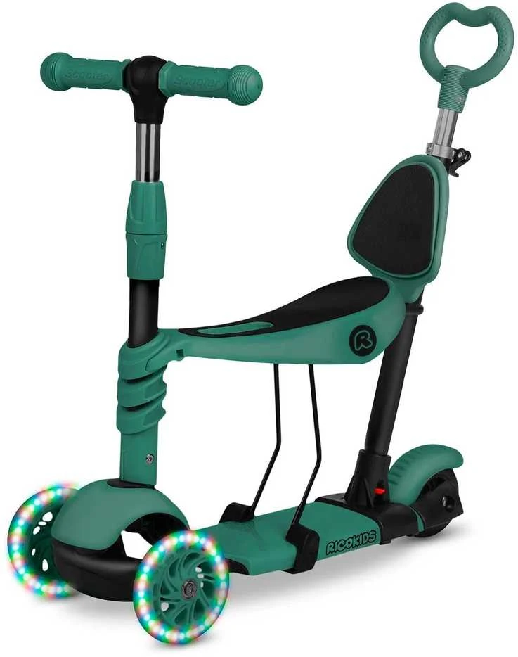 „Ricokids Todi“ triratis paspirtukas – žalias