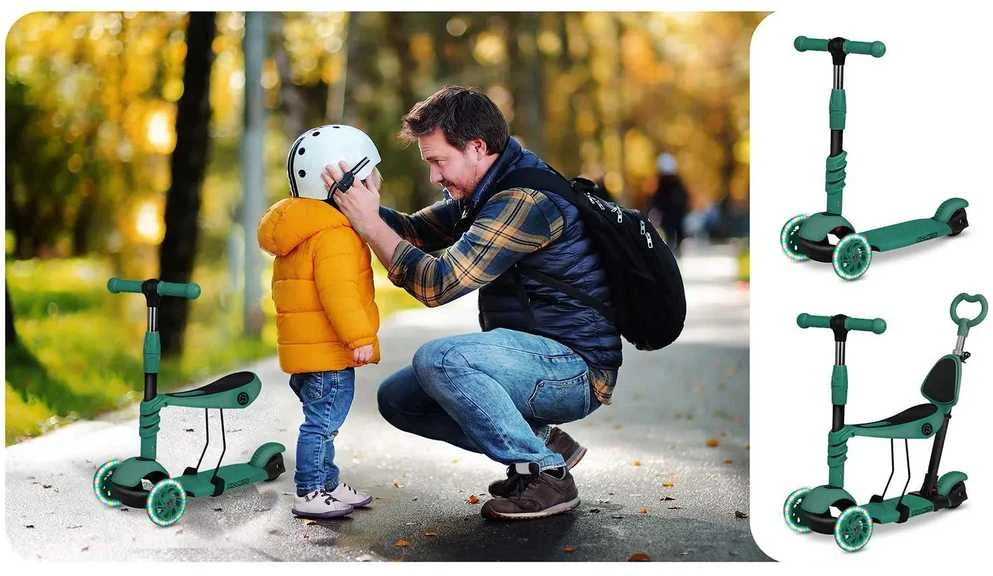 „Ricokids Todi“ triratis paspirtukas – žalias