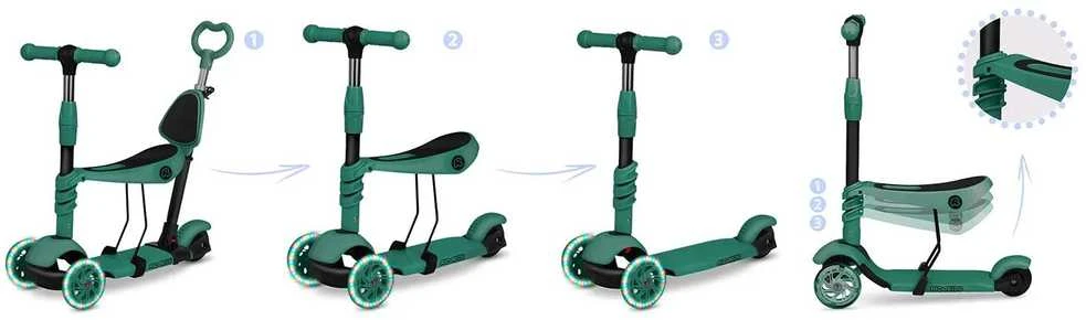 „Ricokids Todi“ triratis paspirtukas – žalias