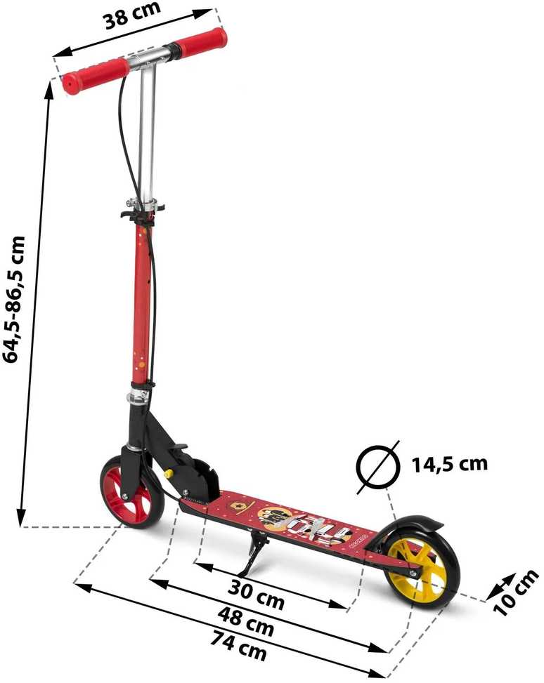 „Ricokids“ ugniagesių departamento „Kodi“ paspirtukas