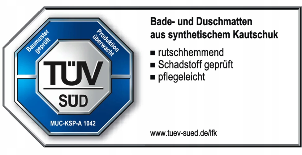 Ridder Playa neslystanti dušo kilimėlis 54x54 cm, baltas
