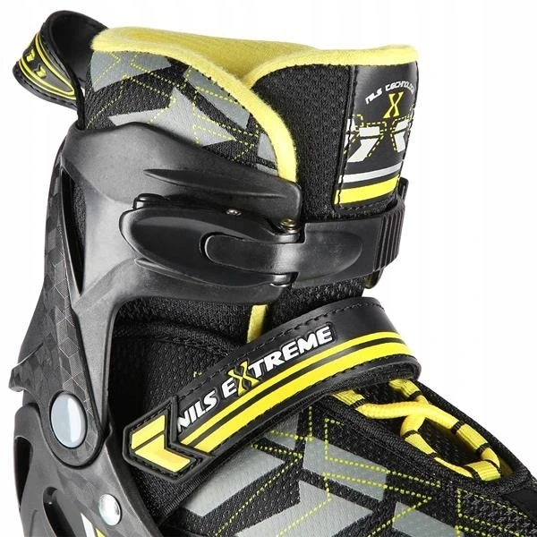 Riedučiai Nils Extreme NA11002 juodi-geltoni - PU70 mm/82A (S 31-34)