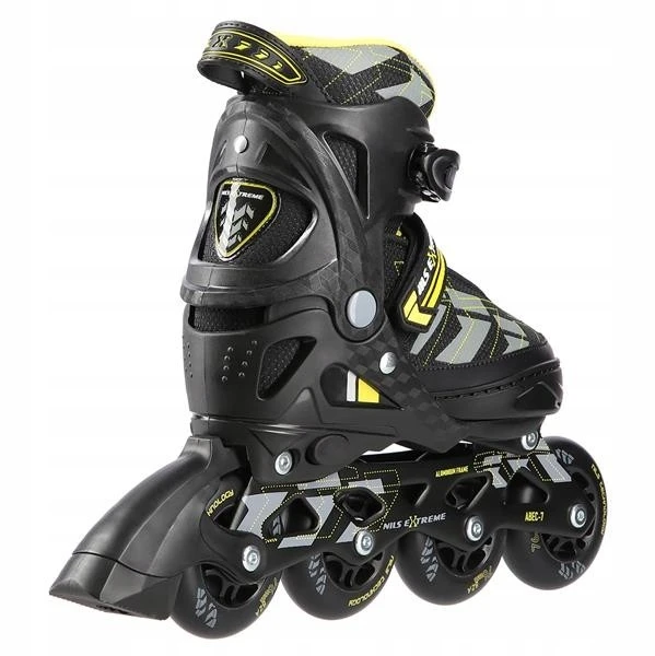 Riedučiai Nils Extreme NA11002 juodi-geltoni - PU70 mm/82A (S 31-34)