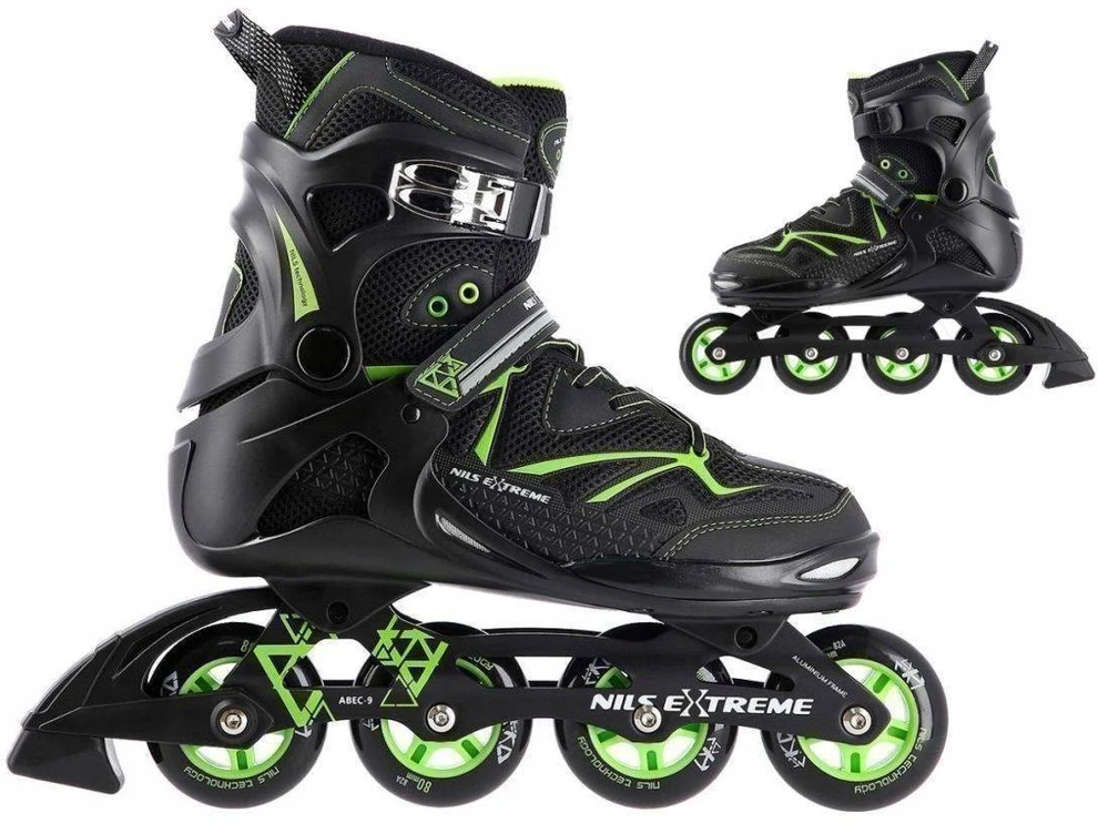 Riedučiai Nils Extreme NA9022 juodi-žali - 41