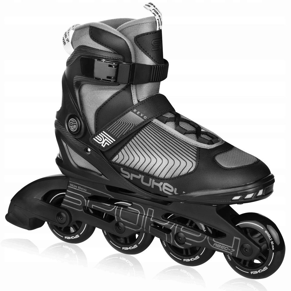 Inline riedučiai juodi Spokey REVO