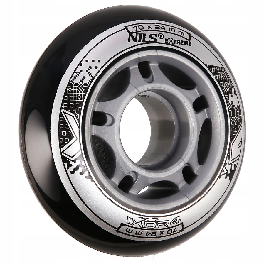 Riedučių ratukai Nils Extreme PU 70x24 mm 82A, 4 vnt.