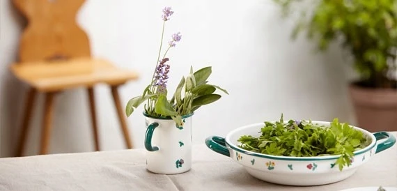 RIESS Aukštas puodas 1,5l 16cm GMUNDNER Streublumen ENAMEL AUSTRIA