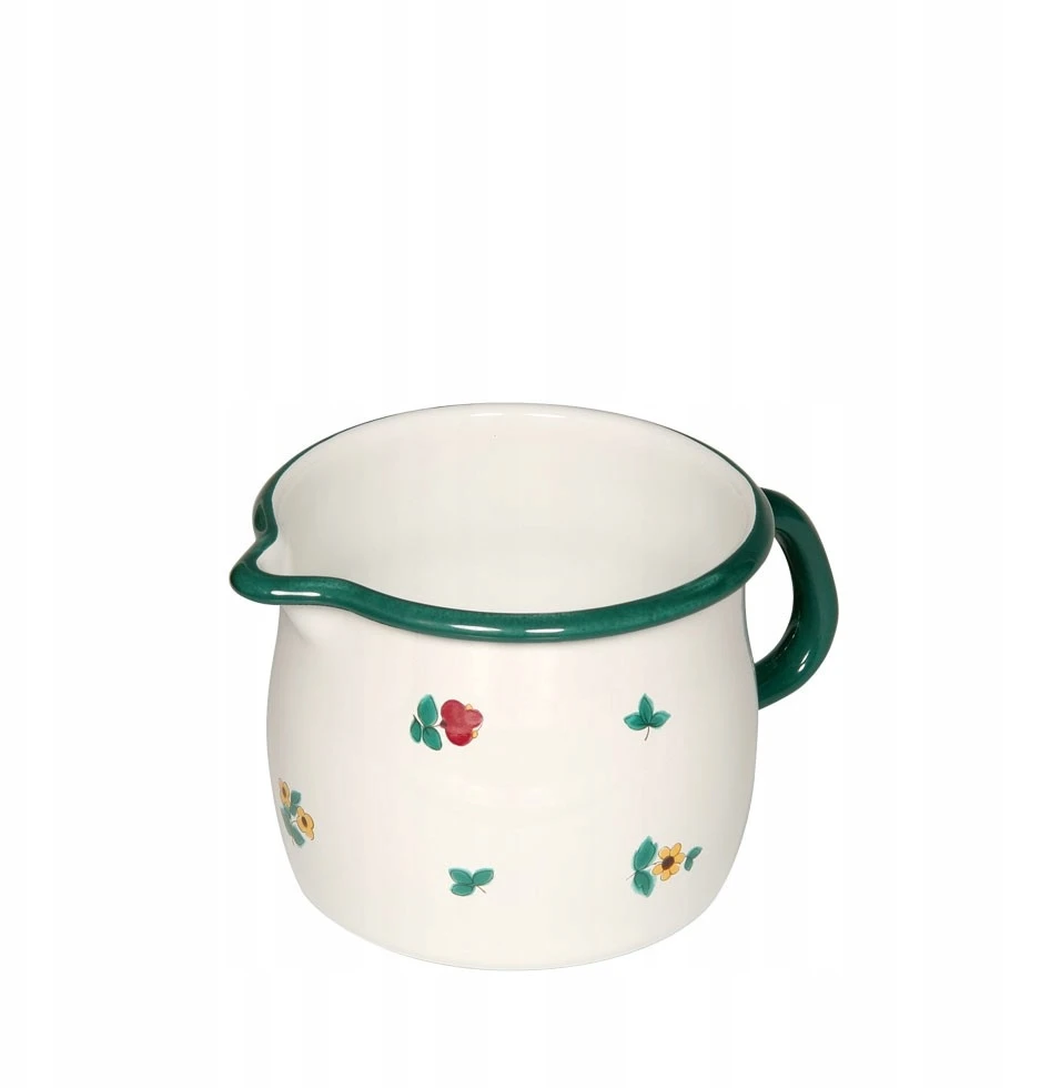 RIESS Puodelis su snapeliu 0,75l GMUNDNER Streublumen QUARTZ ENAMEL AUSTRIJA