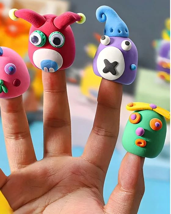 RINKINYS 36 Vnt. PLASTICINE POLIMERIO MOLIS PUTŲ MAGIC MASĖS DOVANA
