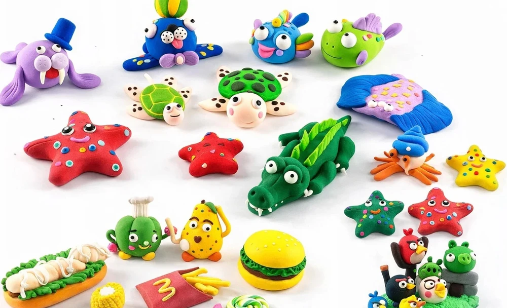 RINKINYS 36 Vnt. PLASTICINE POLIMERIO MOLIS PUTŲ MAGIC MASĖS DOVANA