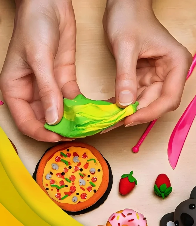 RINKINYS 36 Vnt. PLASTICINE POLIMERIO MOLIS PUTŲ MAGIC MASĖS DOVANA