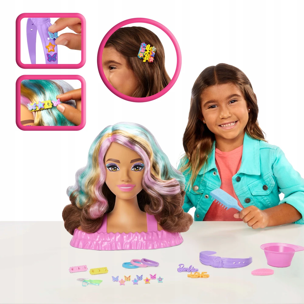 Lėlė Barbie Deluxe Styling Head Brown Hair JFG82