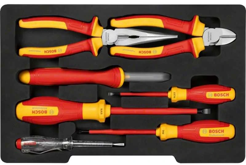 7 dalių replių, atsuktuvų ir peilio rinkinys BOSCH VDE