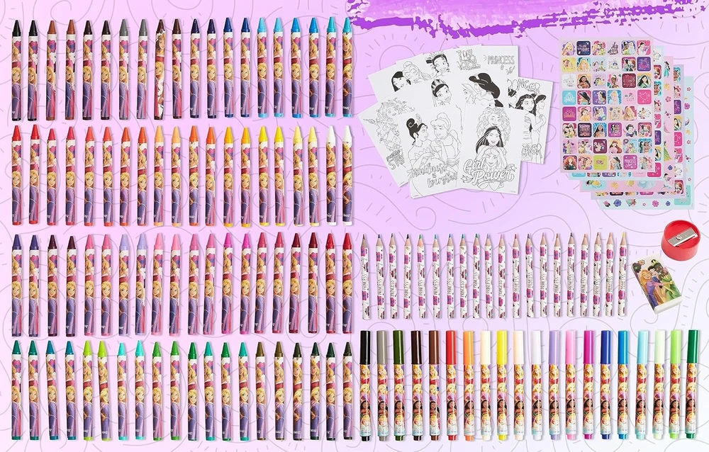 Rinkinys Disney Art vaikams 130 vnt Kolorowanki Multi Princess Set