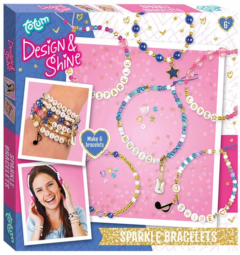 Rinkinys do tworzenia bransoletek Sparkle Bracelets Totum dla dziewczynek