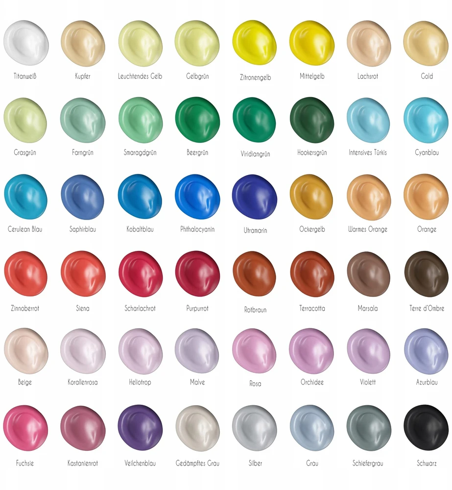 Rinkinys farb olejnych Zenacolor 48 farb olejnych x 12ml Do Płótna