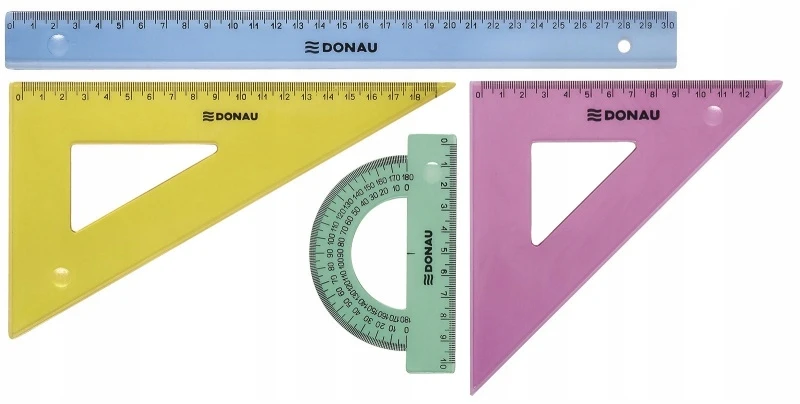 Rinkinys geometryczny DONAU 4 elementy mix kolorów