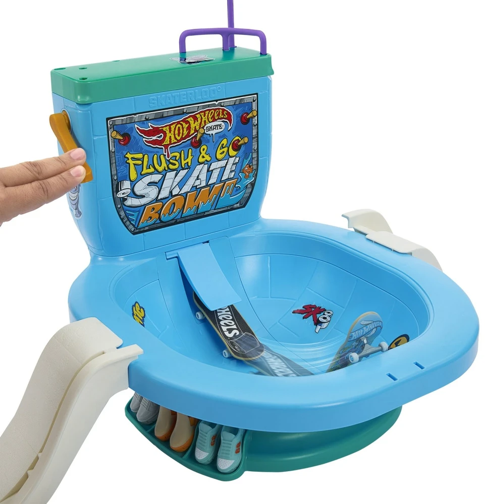 Žaislinė trasa Hot Wheels Mattel HW rinkinys „Riedlenčių parkas - unitazas“