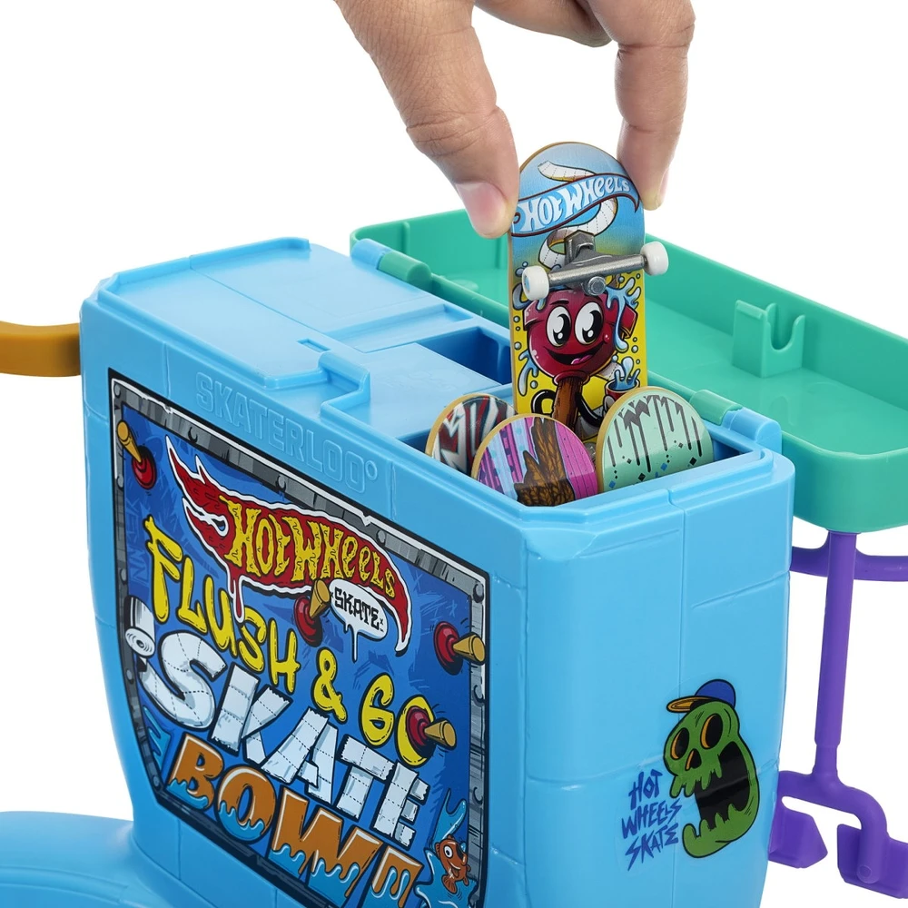 Žaislinė trasa Hot Wheels Mattel HW rinkinys „Riedlenčių parkas - unitazas“