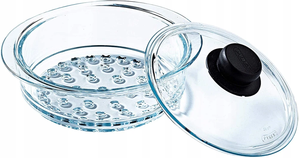 Rinkinys iš 2x garintuvo stiklo sietelio ir 1x 20 cm Pyrex stiklo gaubto