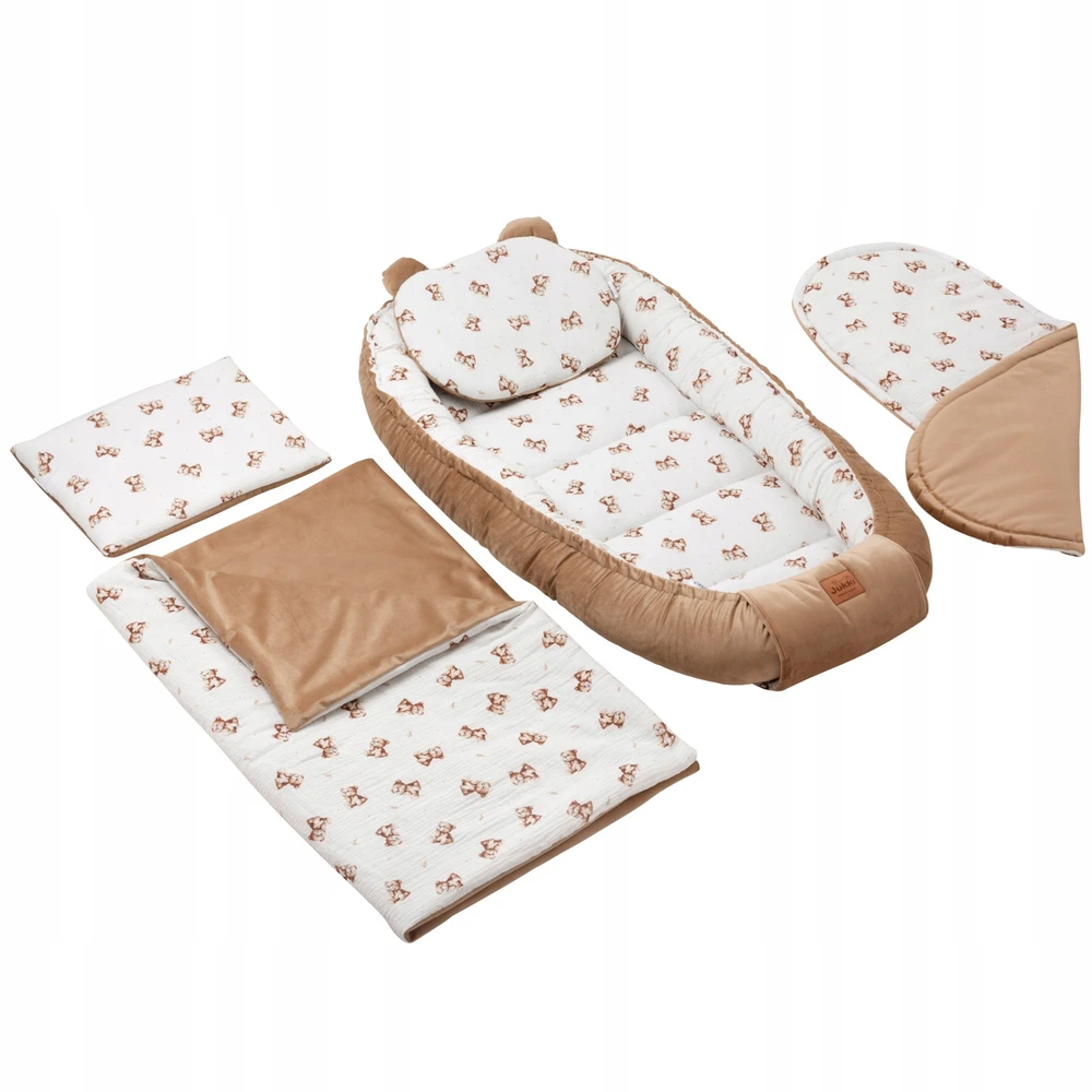 RINKINYS KŪDIKUI 5 viename COCOON MUSLIN COTTON VELVET Vartomas JUKKI XXL