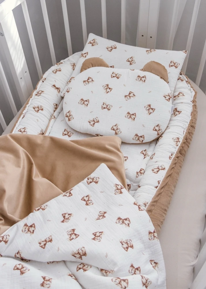 RINKINYS KŪDIKUI 5 viename COCOON MUSLIN COTTON VELVET Vartomas JUKKI XXL