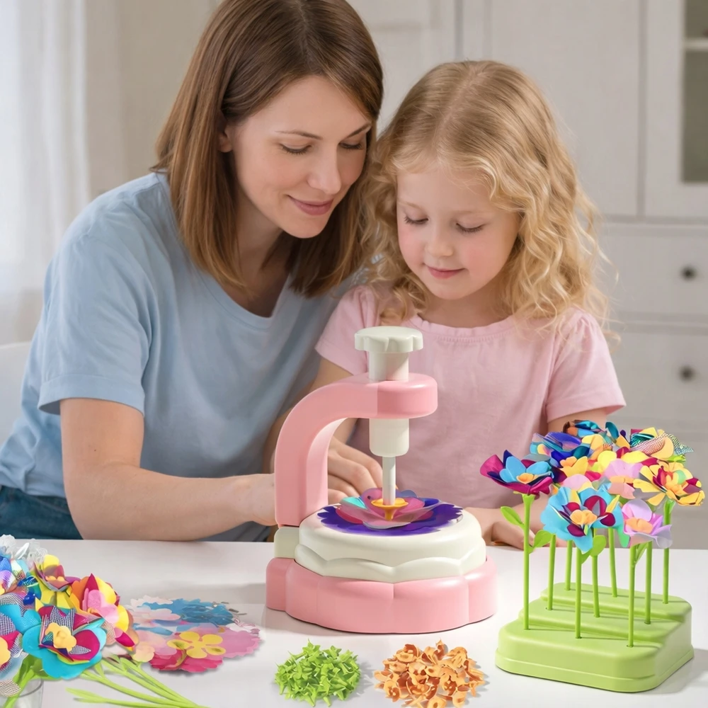 RINKINYS, KURIAMAS 3D GĖLĖMS DIY KŪRYBINĖS PUOKŠTELĖS VAIKAMS 174 ELEMENTAI.