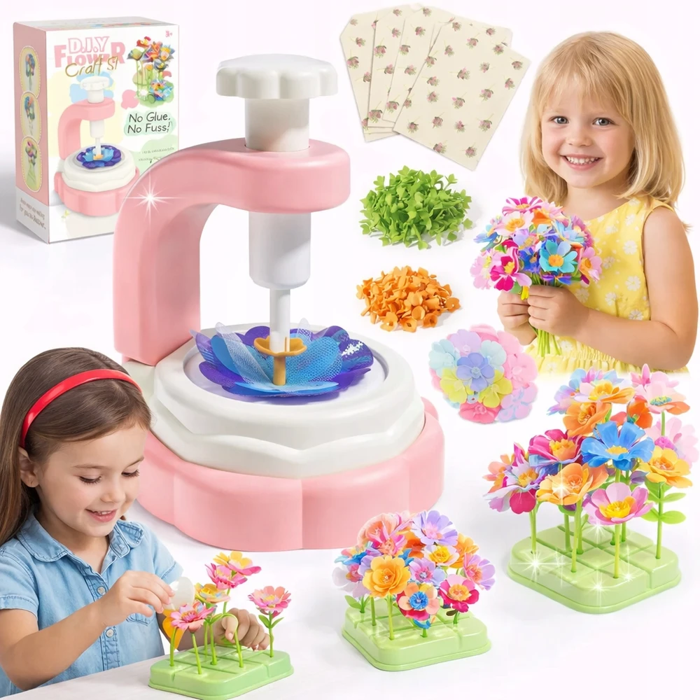 RINKINYS, KURIAMAS 3D GĖLĖMS DIY KŪRYBINĖS PUOKŠTELĖS VAIKAMS 174 ELEMENTAI.