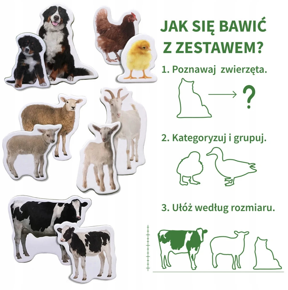 Rinkinys magnesów vaikams Maksik MV6032-08 Farma