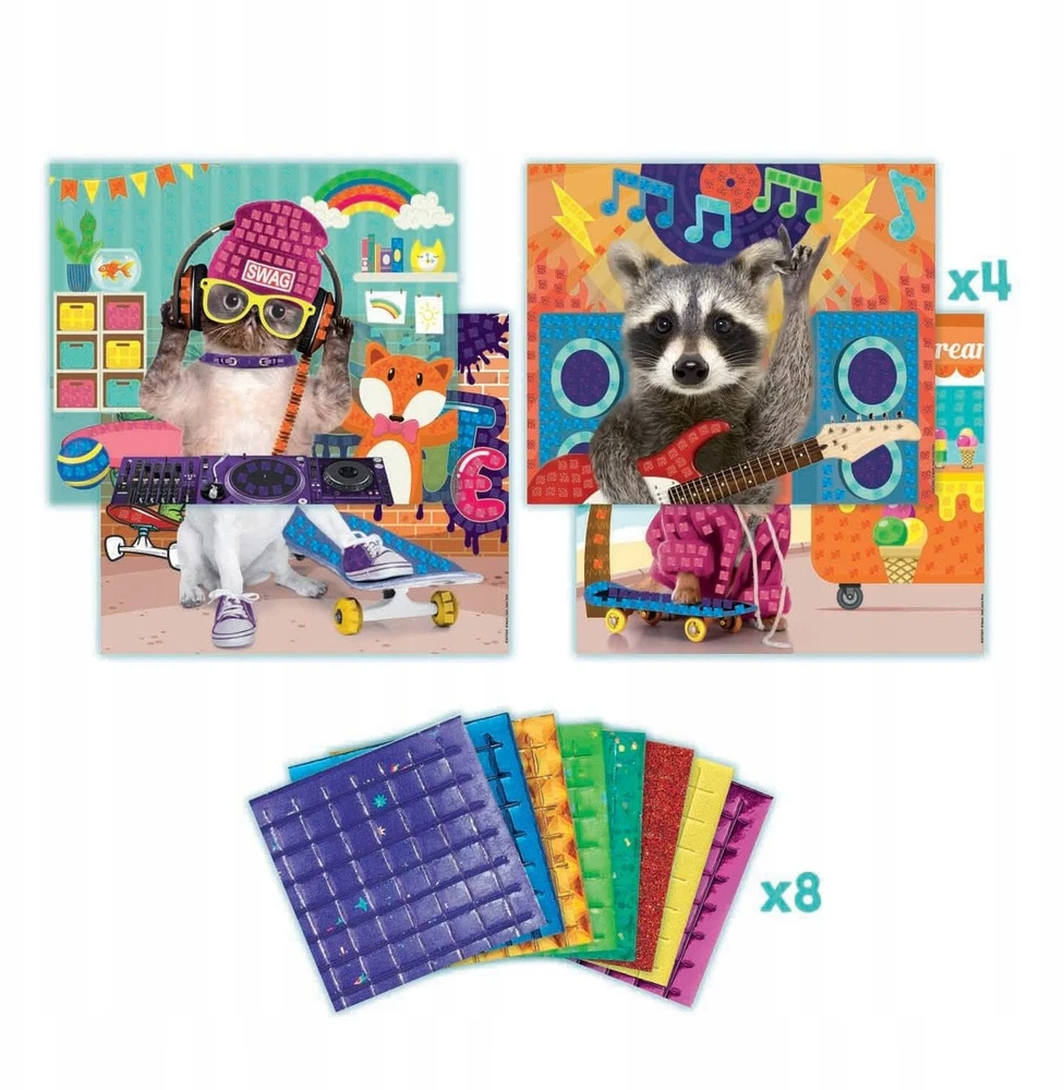 Rinkinys, skirtas sukurti Foam Mosaics Animals Cool Maped Creativ