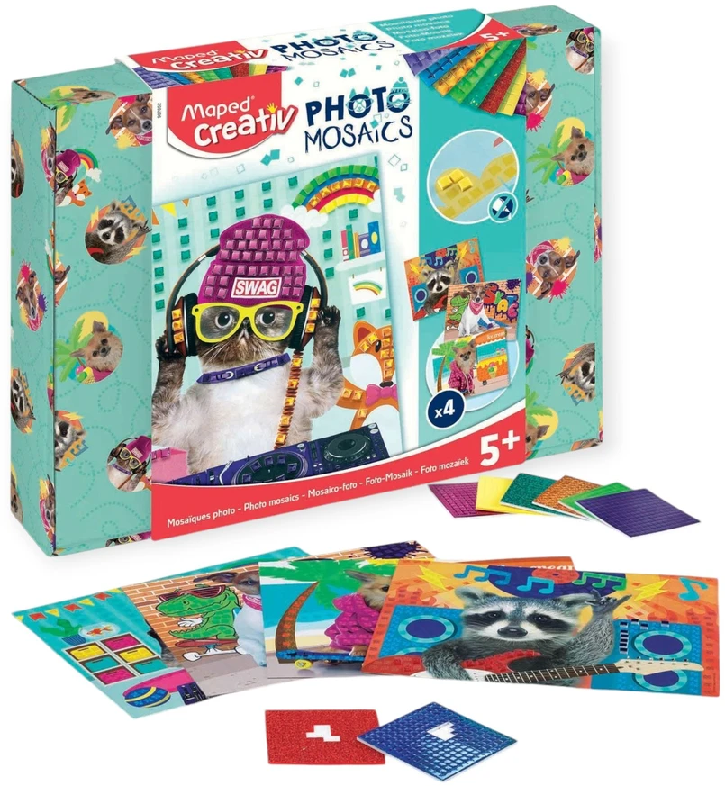 Rinkinys, skirtas sukurti Foam Mosaics Animals Cool Maped Creativ
