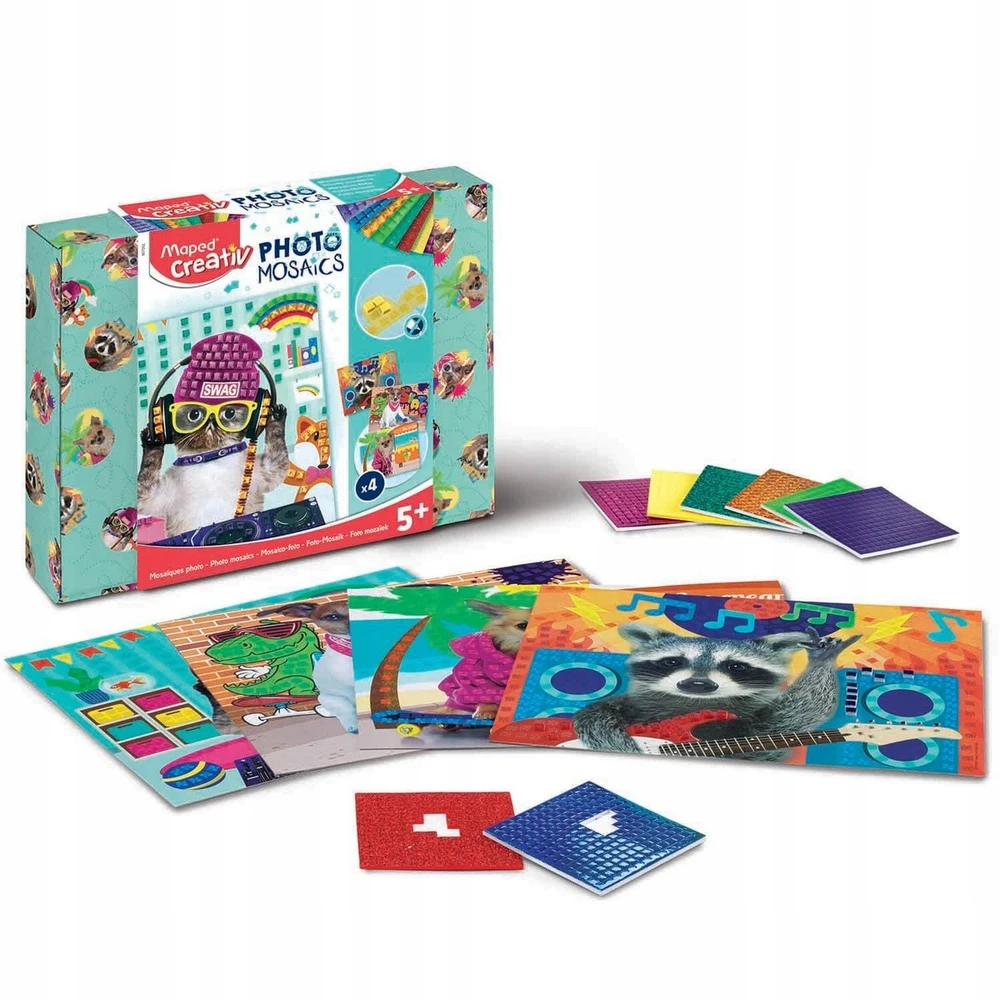 Rinkinys, skirtas sukurti Foam Mosaics Animals Cool Maped Creativ