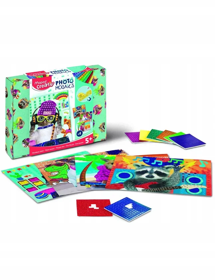 Rinkinys, skirtas sukurti Foam Mosaics Animals Cool Maped Creativ
