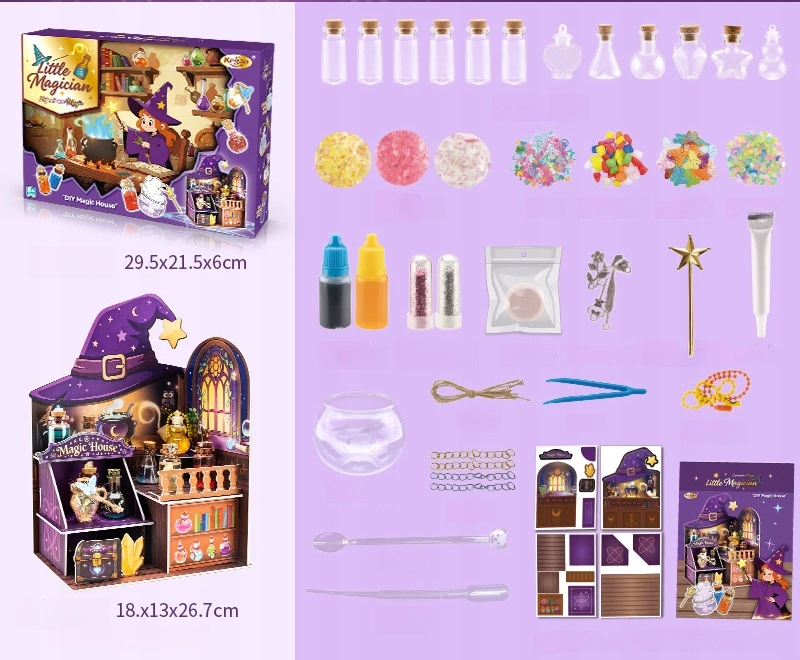 RINKINYS STEBUKLINGŲJŲ MIRTŲ GAMYBAI stebuklingas butelis*12 Magic House*1 KŪRYBINGA DOVANA