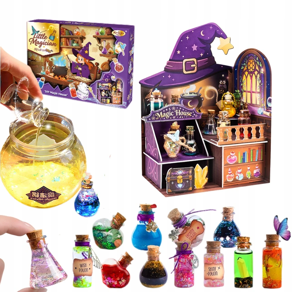 RINKINYS STEBUKLINGŲJŲ MIRTŲ GAMYBAI stebuklingas butelis*12 Magic House*1 KŪRYBINGA DOVANA