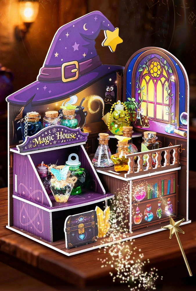 RINKINYS STEBUKLINGŲJŲ MIRTŲ GAMYBAI stebuklingas butelis*12 Magic House*1 KŪRYBINGA DOVANA