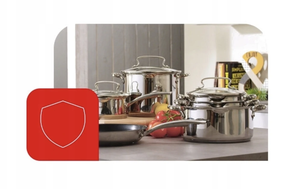 Rinkinys TEFAL DUETTO+ GARNKI Z POKRYWĄ 7EL G719S734 STAL NIERDZEWNA