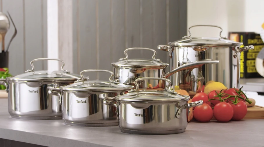 Rinkinys TEFAL DUETTO+ GARNKI Z POKRYWĄ 7EL G719S734 STAL NIERDZEWNA