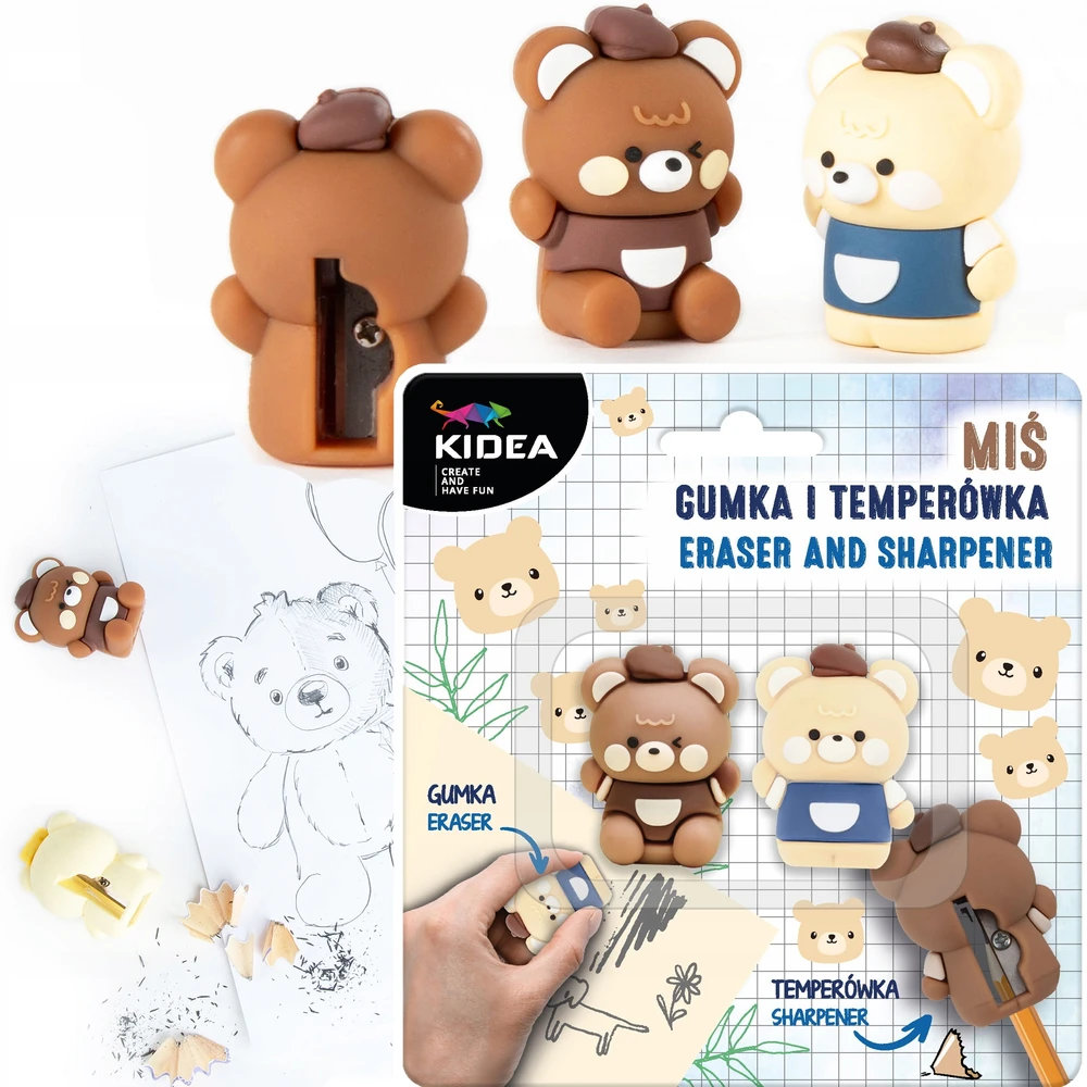 Derform Rinkinys: Trintukas ir Drožtukas "meškiukas" Kidea