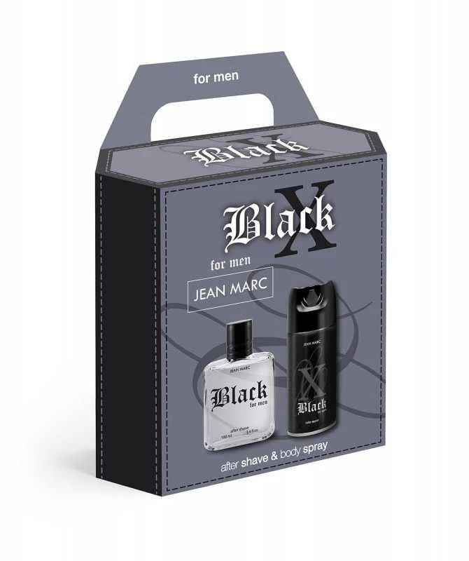 Jean Marc X-Juodas rinkinys vyrams (aftershave 100ml / deo 150ml)
