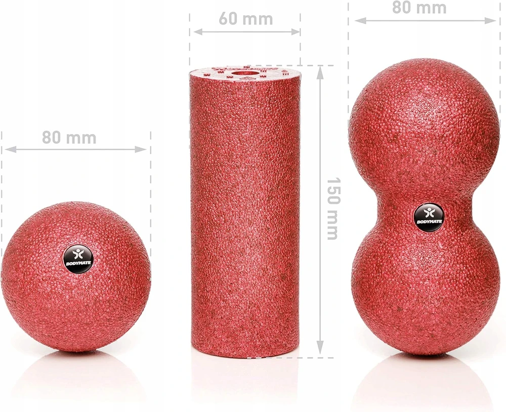 RITINĖS RINKINYS FASCIA BALL MASAŽAS MINI PADIDINA KRAIDUKTĄ IR ATSILIDUOJA