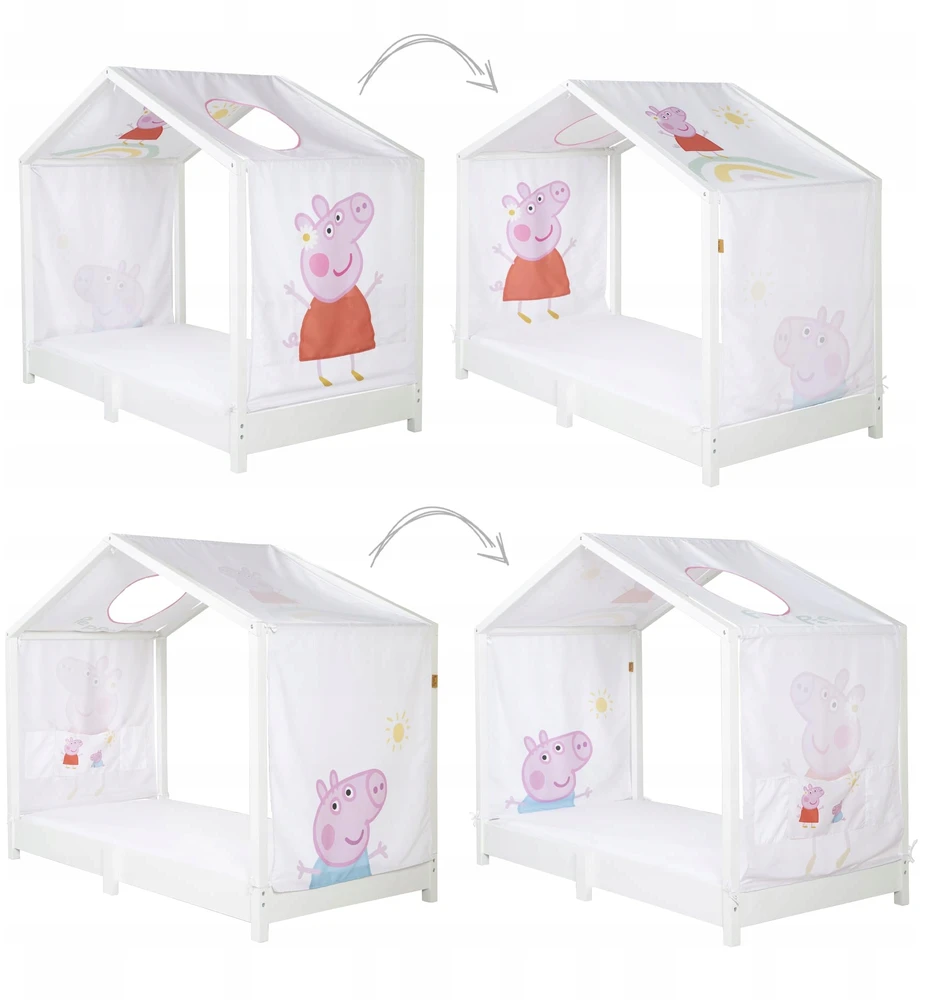 roba Dėklas na łóżko Montessori 70x140 cm Świnka Peppa su