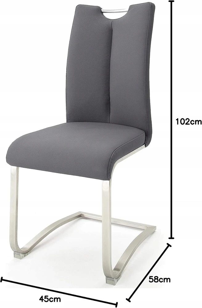 Robas Lund kėdė A2X20GX2 45 x 45 x 102 cm pilkų atspalvių 2 vnt.