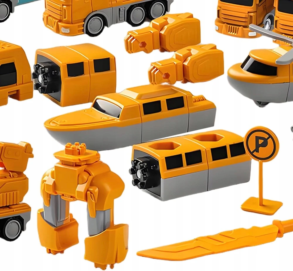 ROBOTAI AUTOMOBILIAI Sunkvežimiai MAGNETINIS SULANKSTAMAS TRANSFORMACIJA + DĖŽĖ